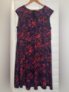 NWT...Sabrina Collective floral watercolor dress size 18W
